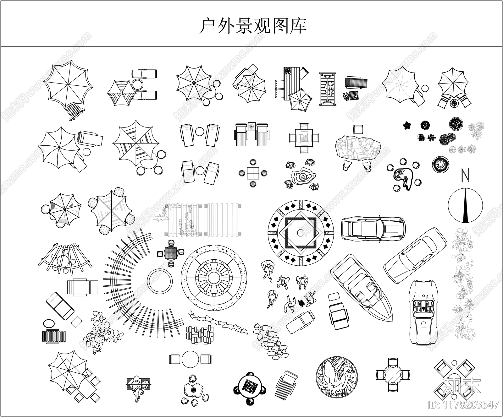 综合景观图库cad施工图下载【ID:1178203547】