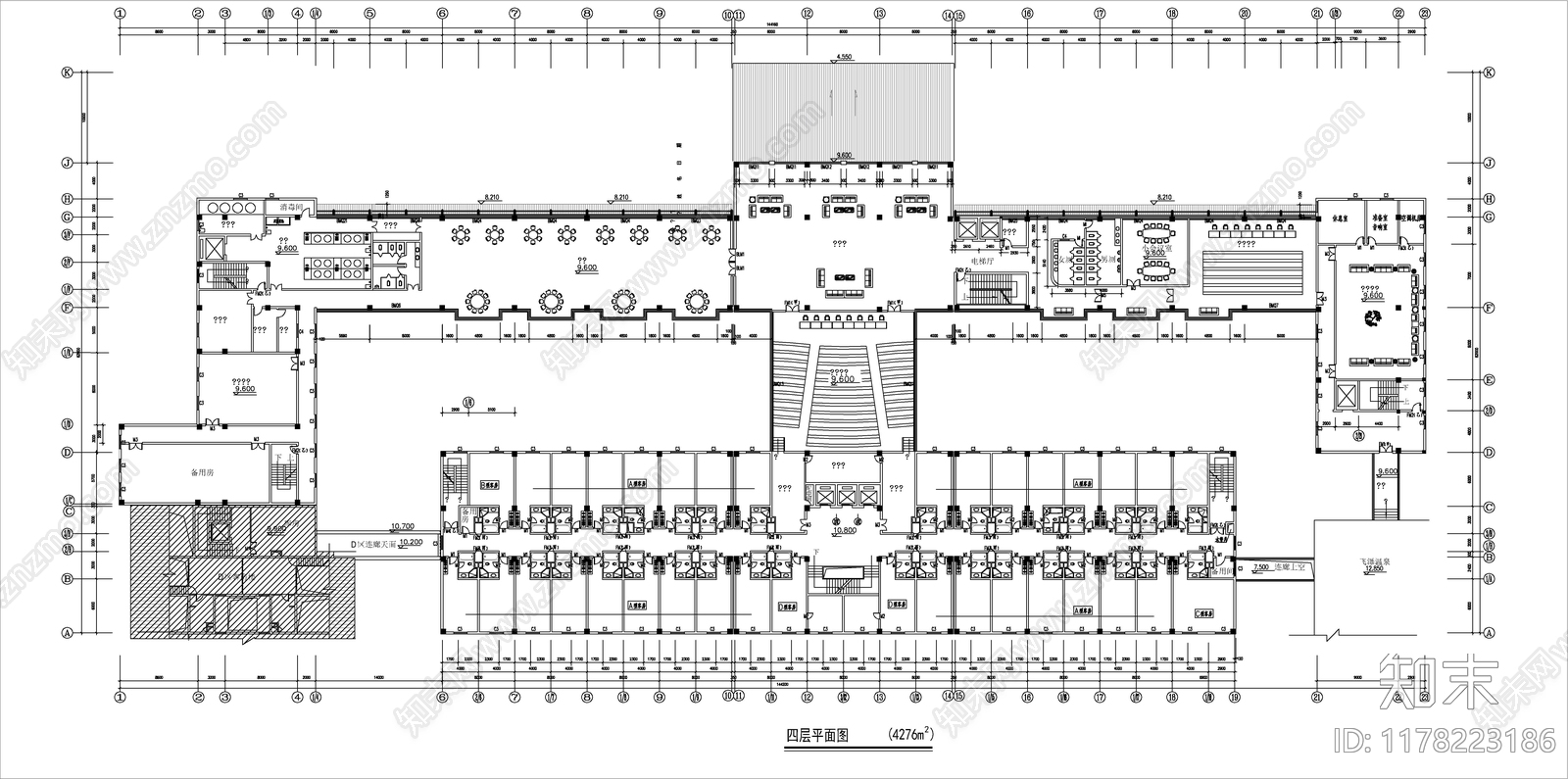 现代酒店建筑施工图下载【ID:1178223186】