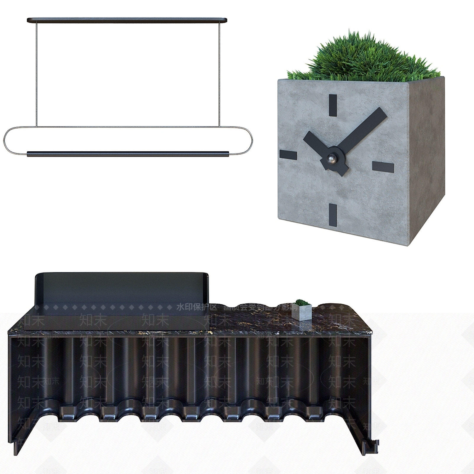 办公桌椅3D模型下载【ID:1178227665】