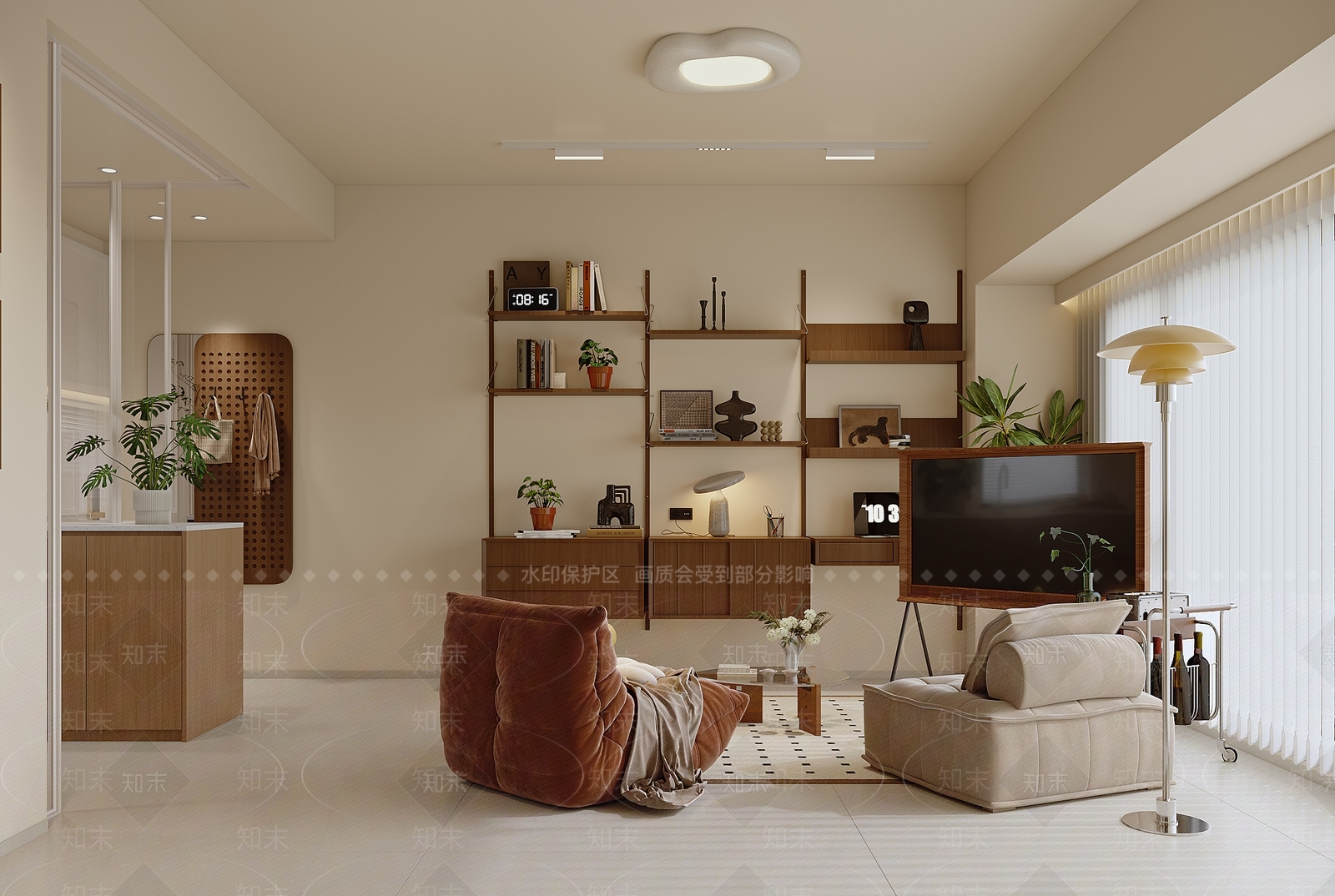 木质餐边柜书柜3D模型下载【ID:1227327439】