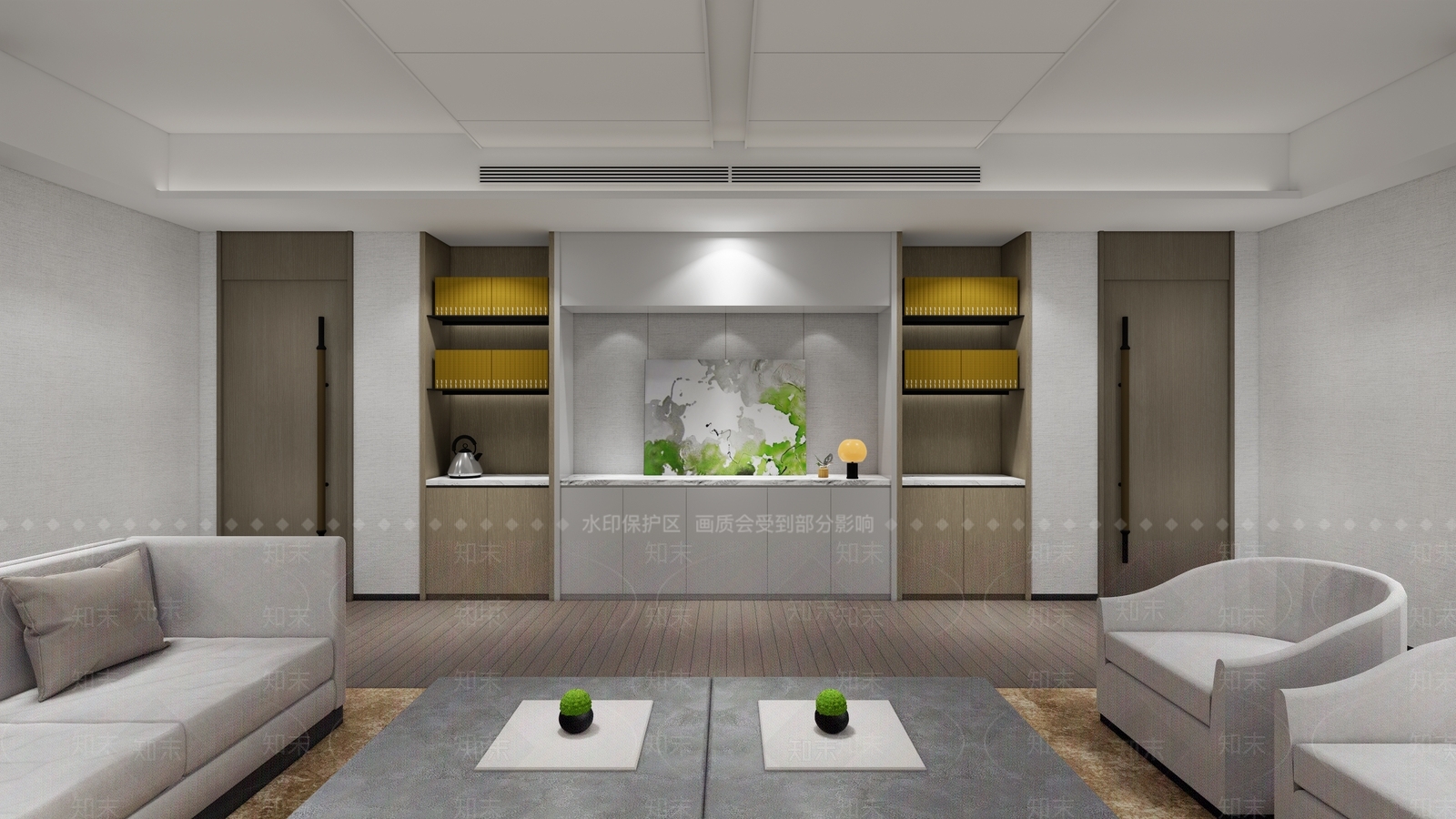 现代新中式其他办公区域SU模型下载【ID:1178246609】