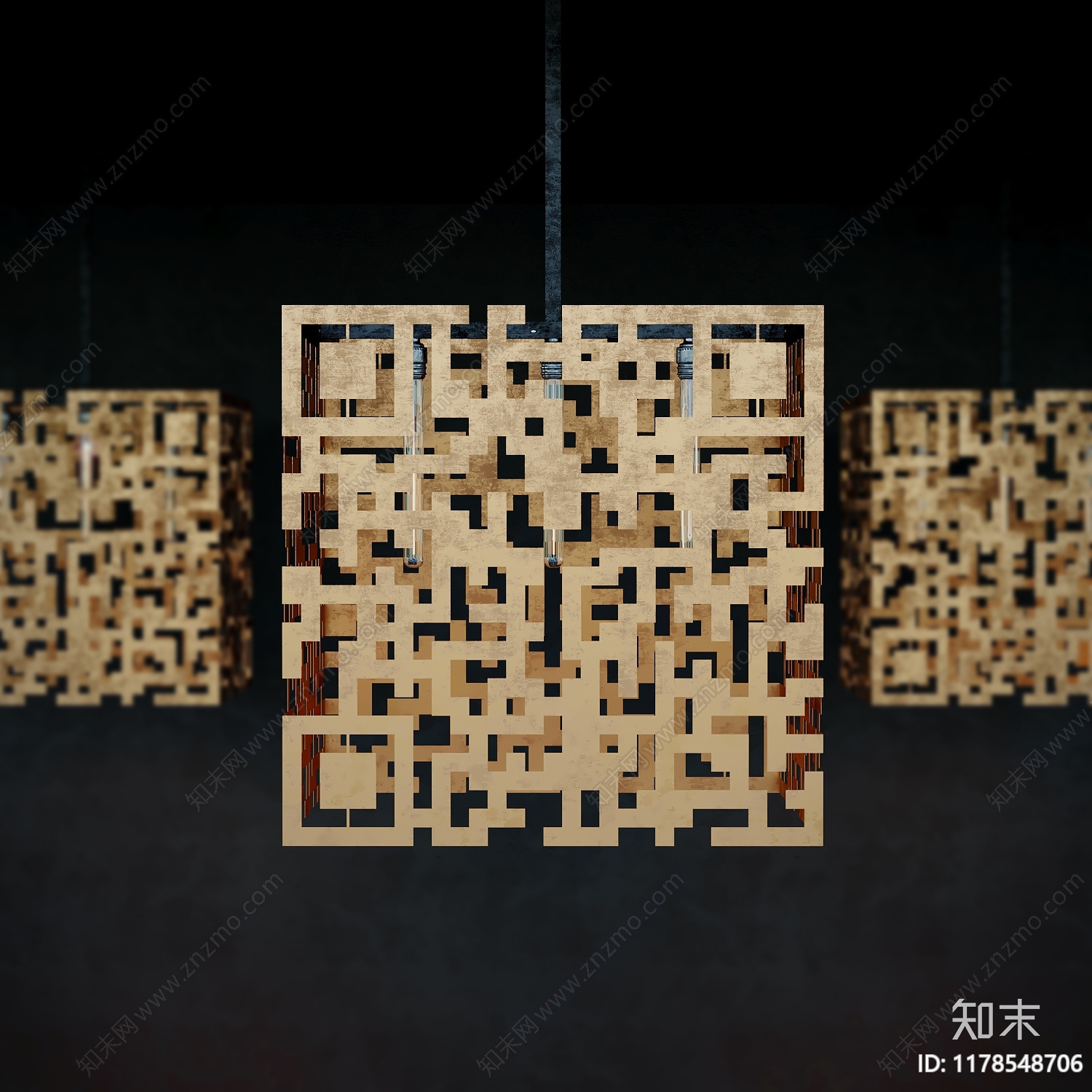 现代吊灯3D模型下载【ID:1178548706】