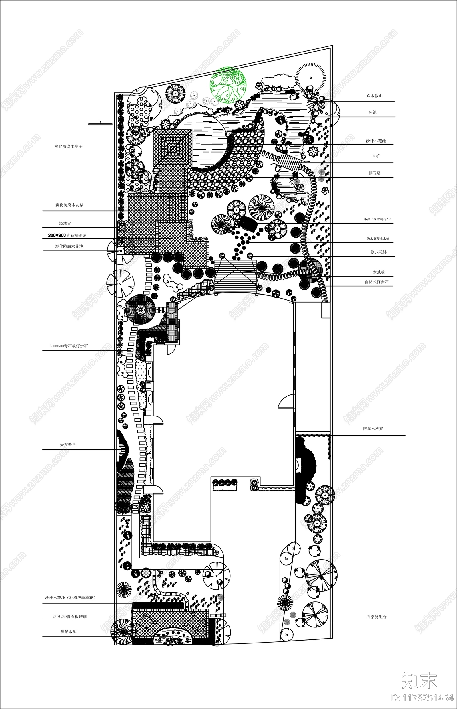 中式庭院施工图下载【ID:1178251454】