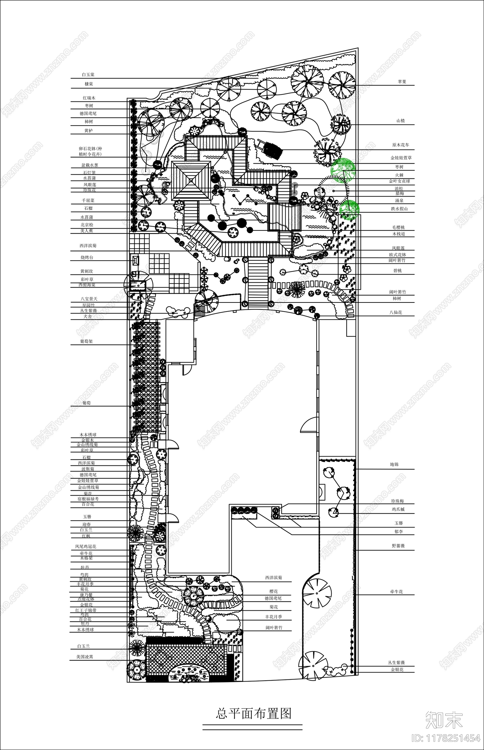 中式庭院施工图下载【ID:1178251454】