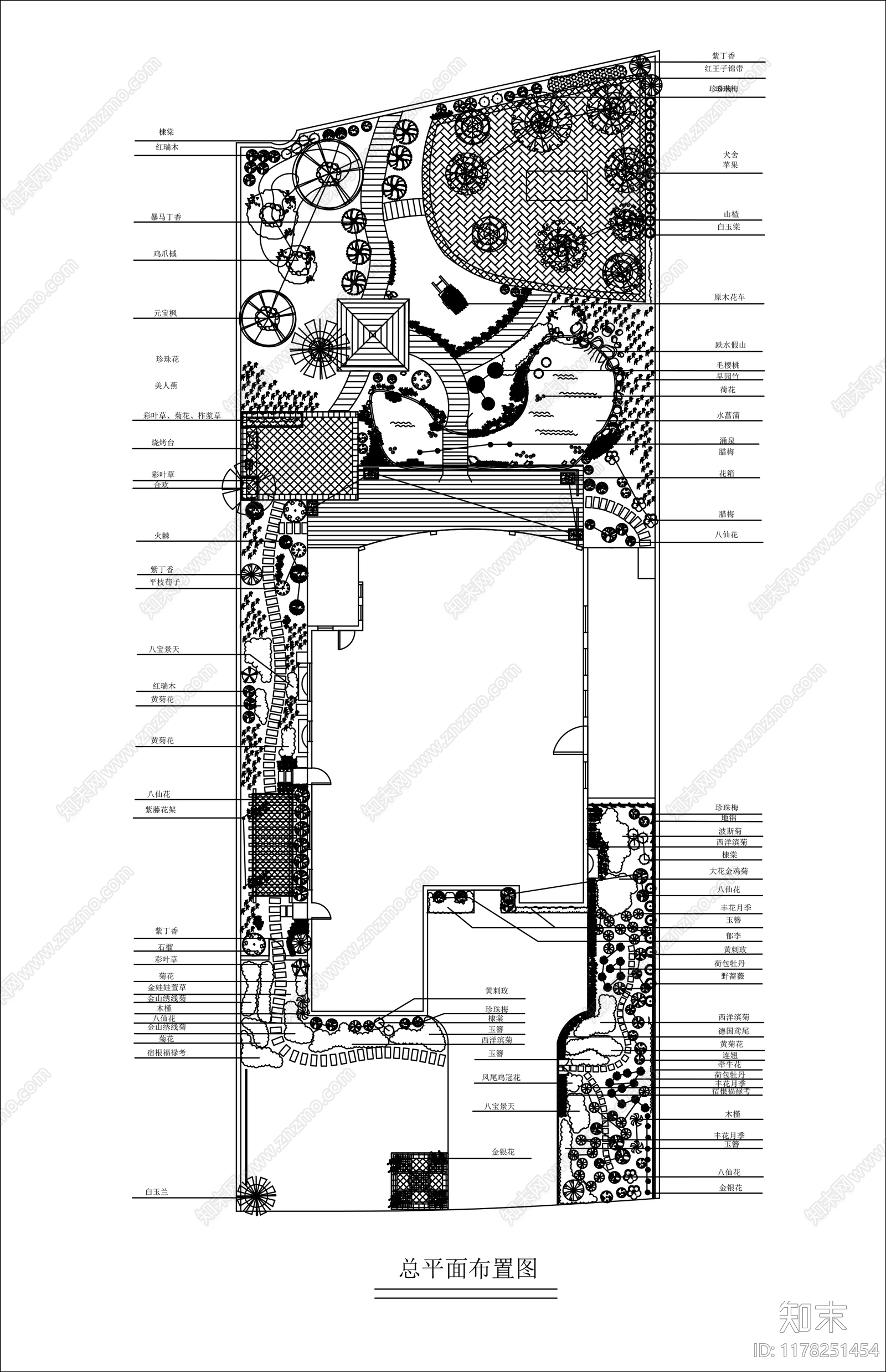 中式庭院施工图下载【ID:1178251454】