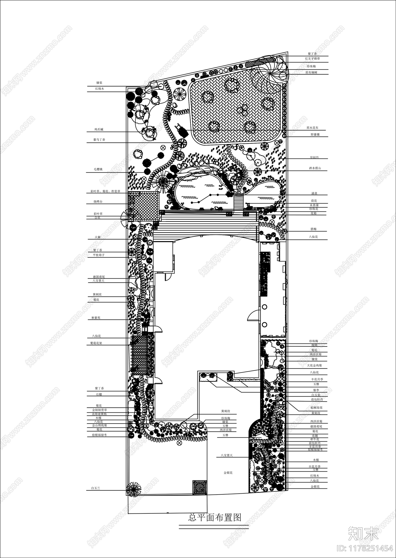 中式庭院施工图下载【ID:1178251454】