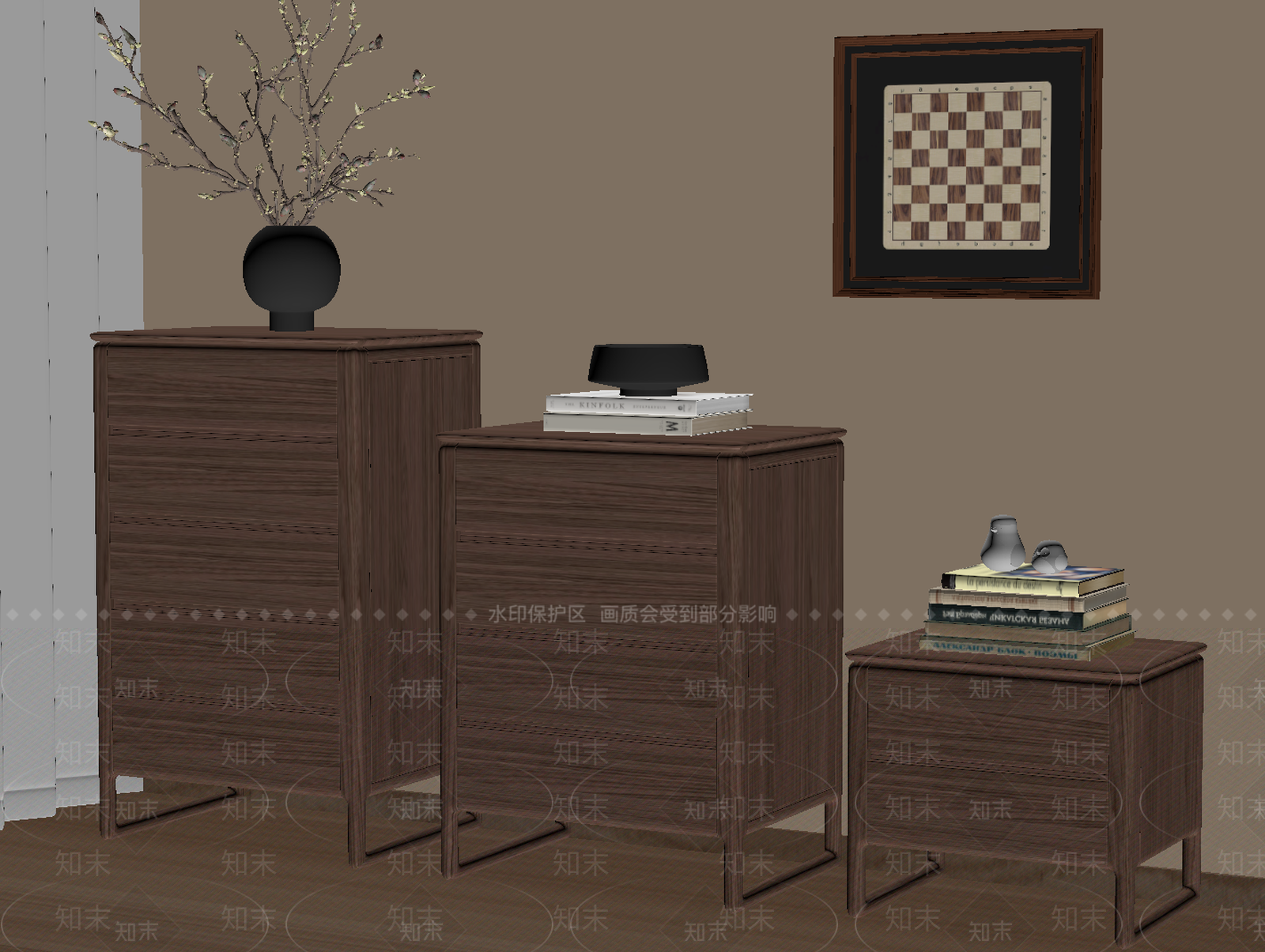 新中式斗柜SU模型下载【ID:1178252266】