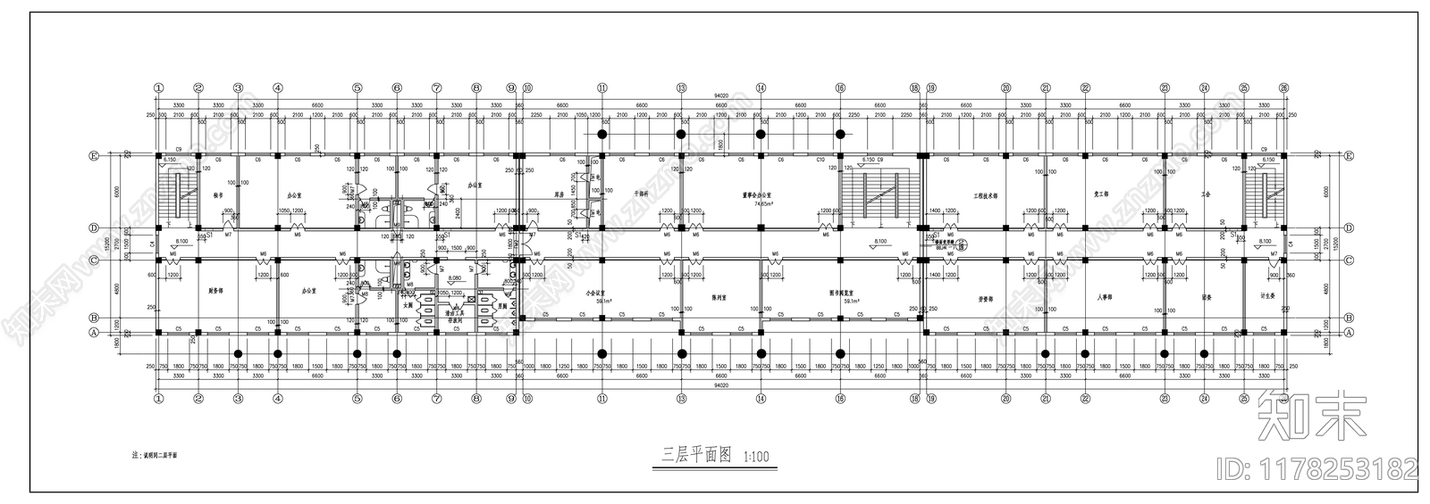 建筑平面图施工图下载【ID:1178253182】