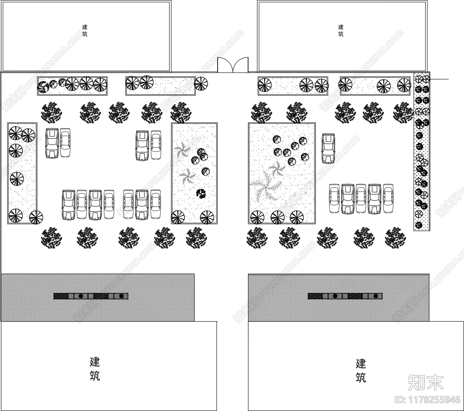 现代办公景观cad施工图下载【ID:1178255946】