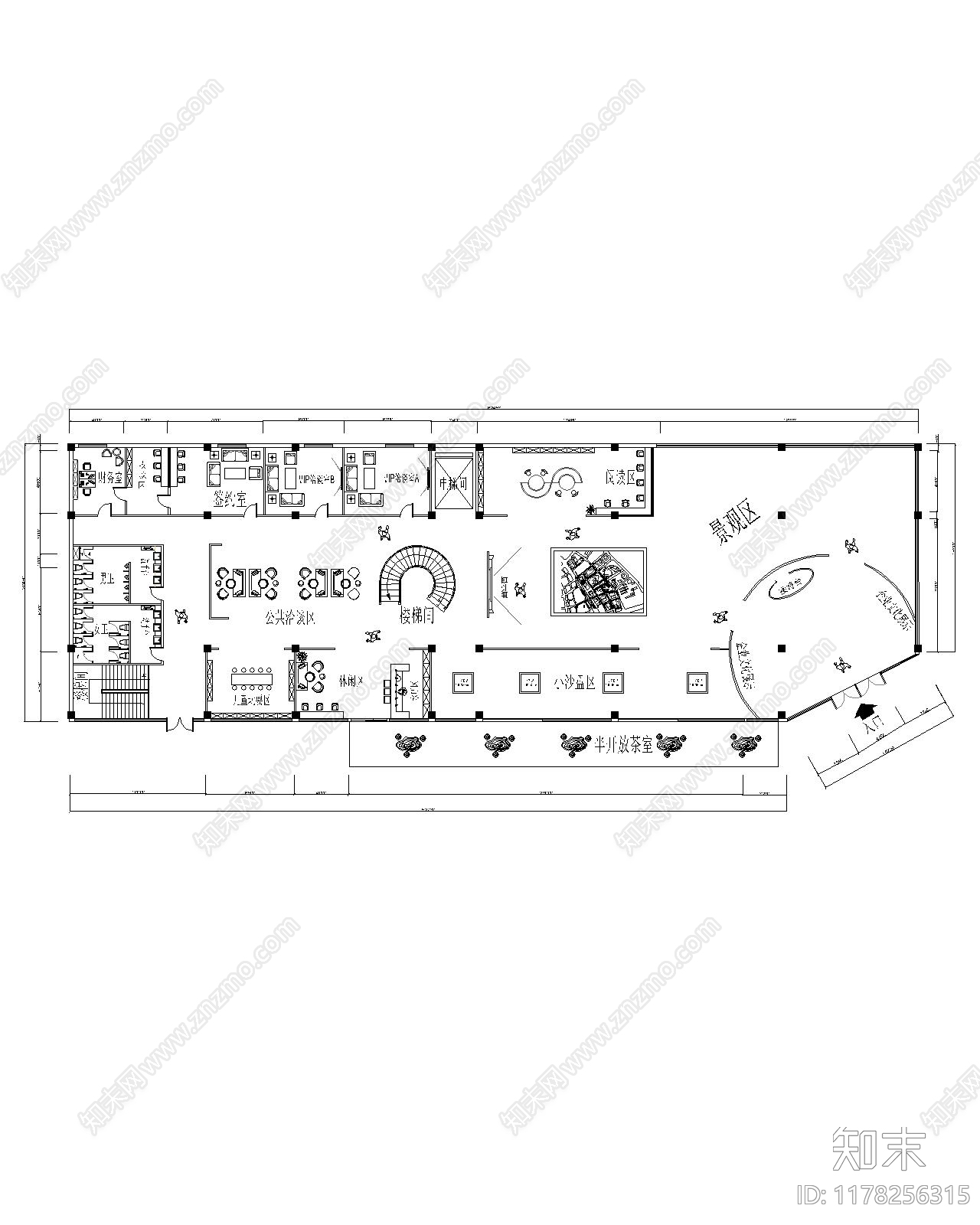 现代售楼处cad施工图下载【ID:1178256315】