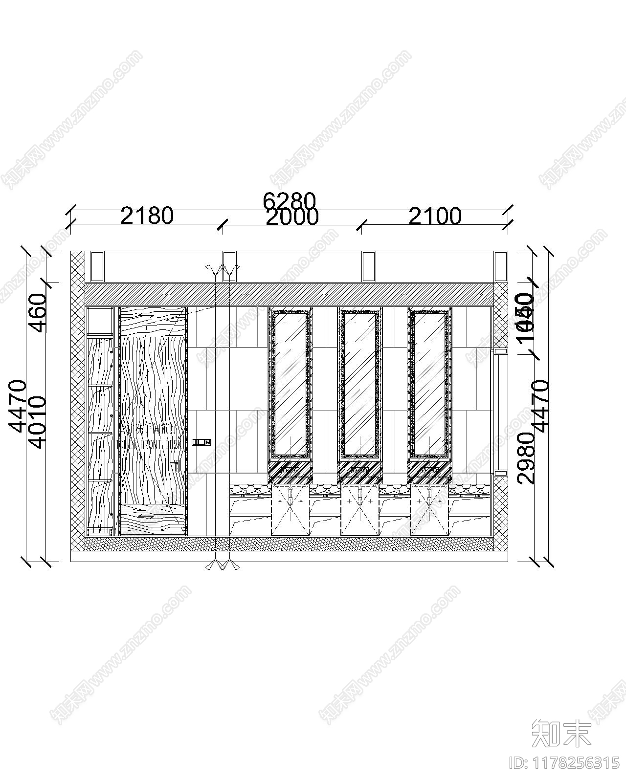 现代售楼处cad施工图下载【ID:1178256315】