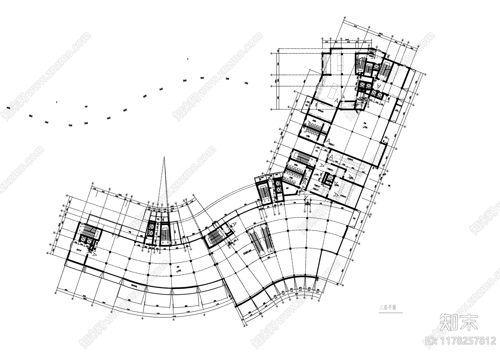 现代住宅楼建筑cad施工图下载【ID:1178257812】