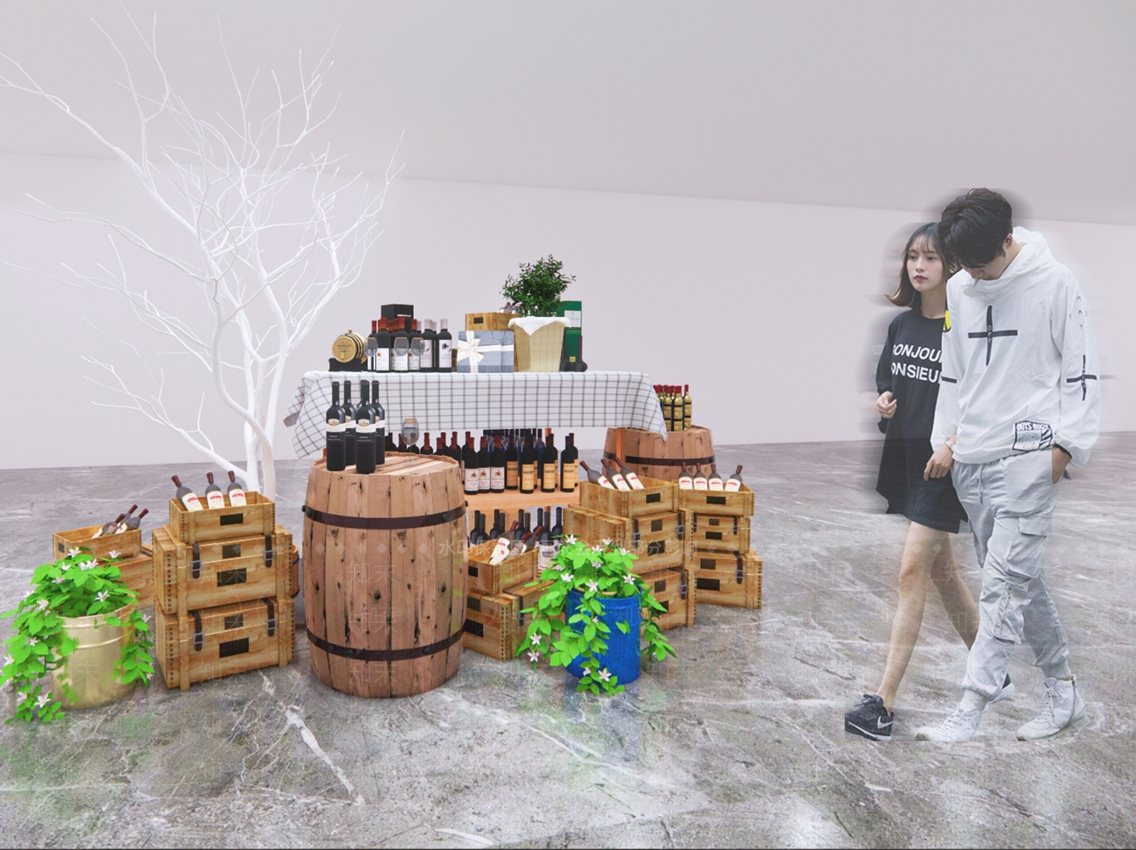 现代超市SU模型下载【ID:1178263631】