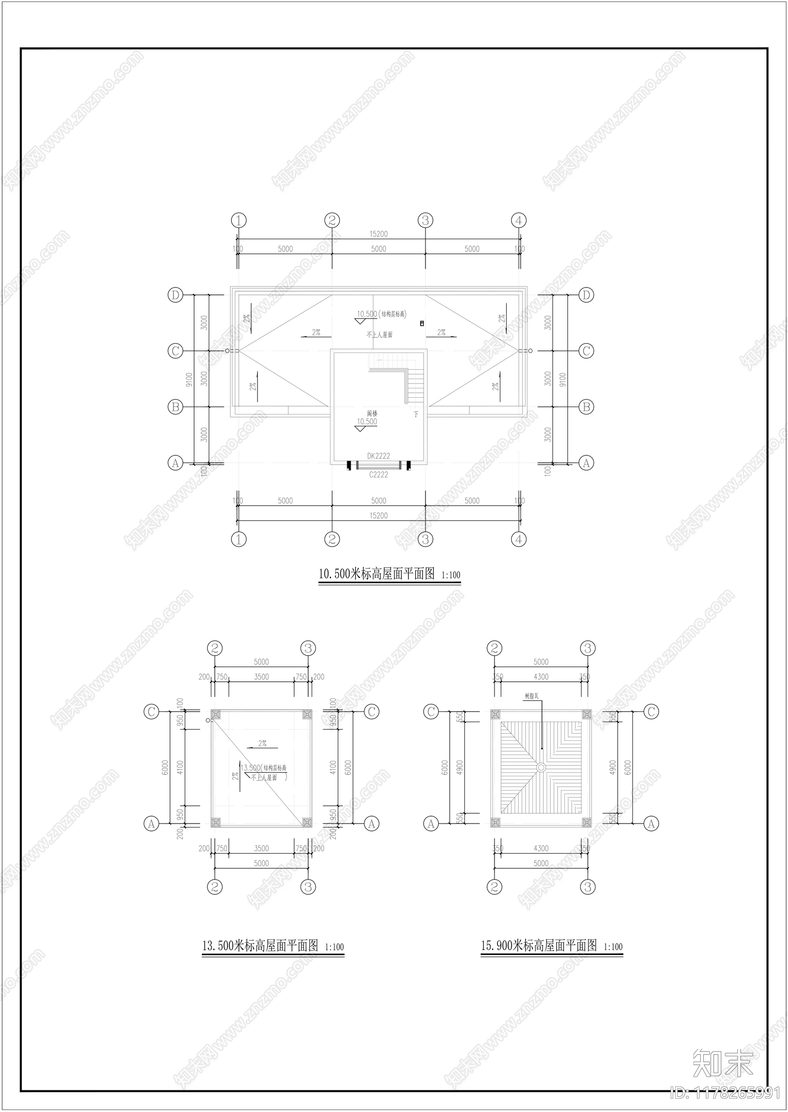 欧式复古教堂施工图下载【ID:1178265991】