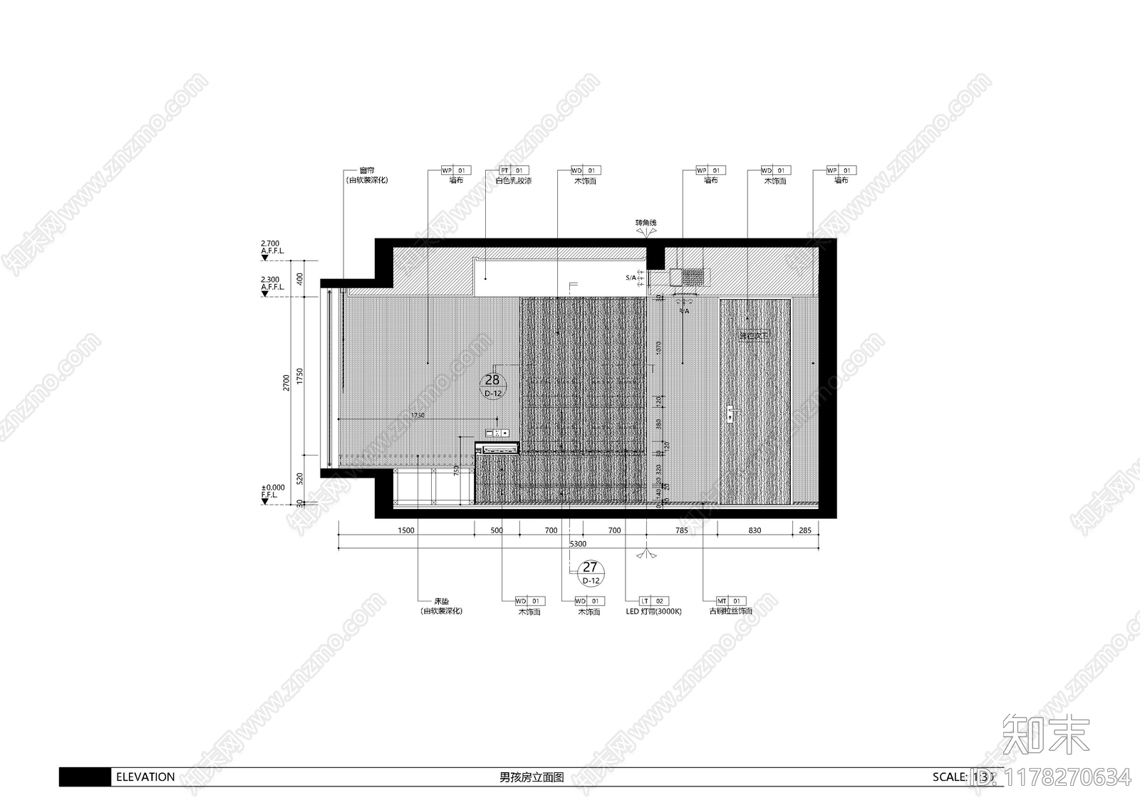 立面图施工图下载【ID:1178270634】