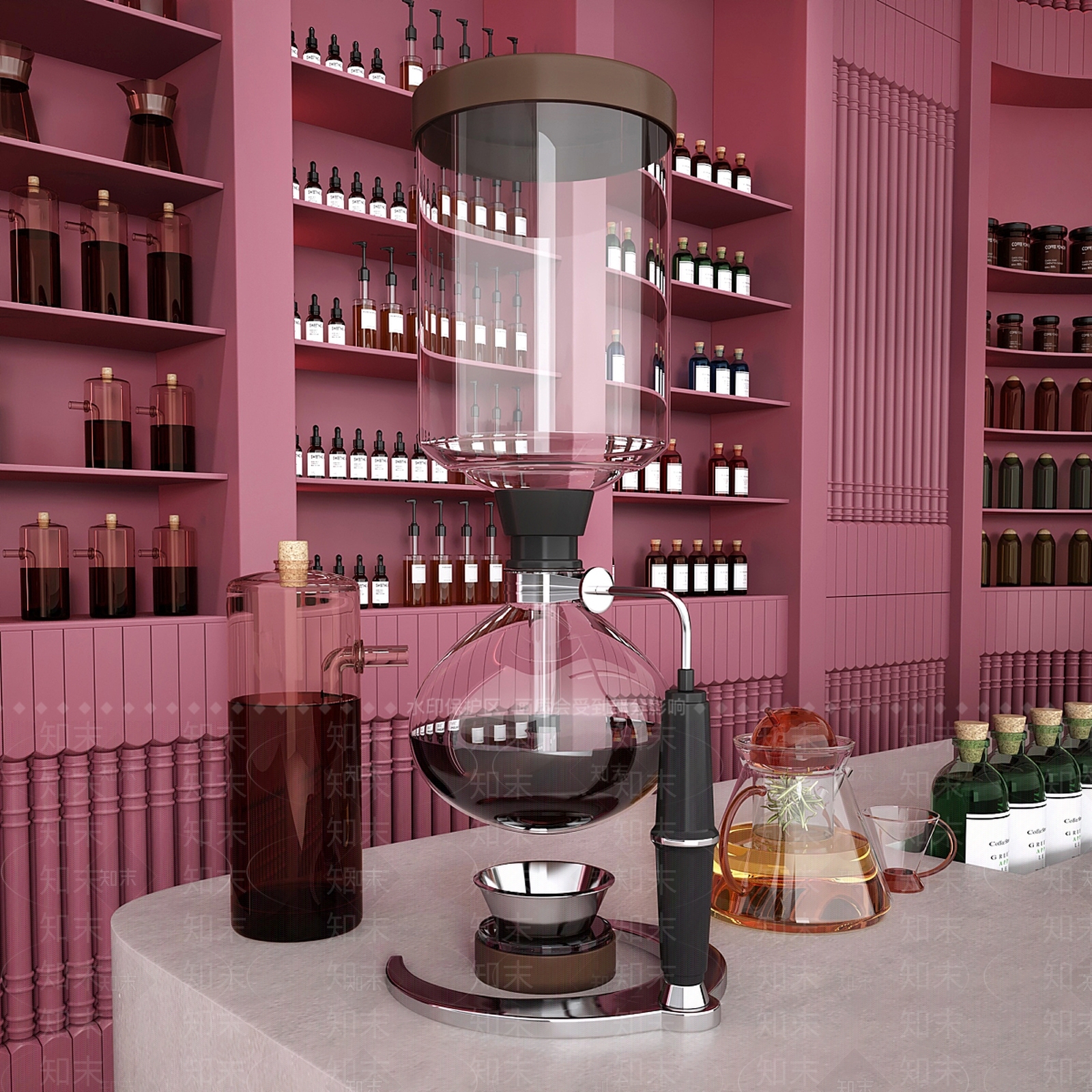 现代咖啡吧前台3D模型下载【ID:1178271509】