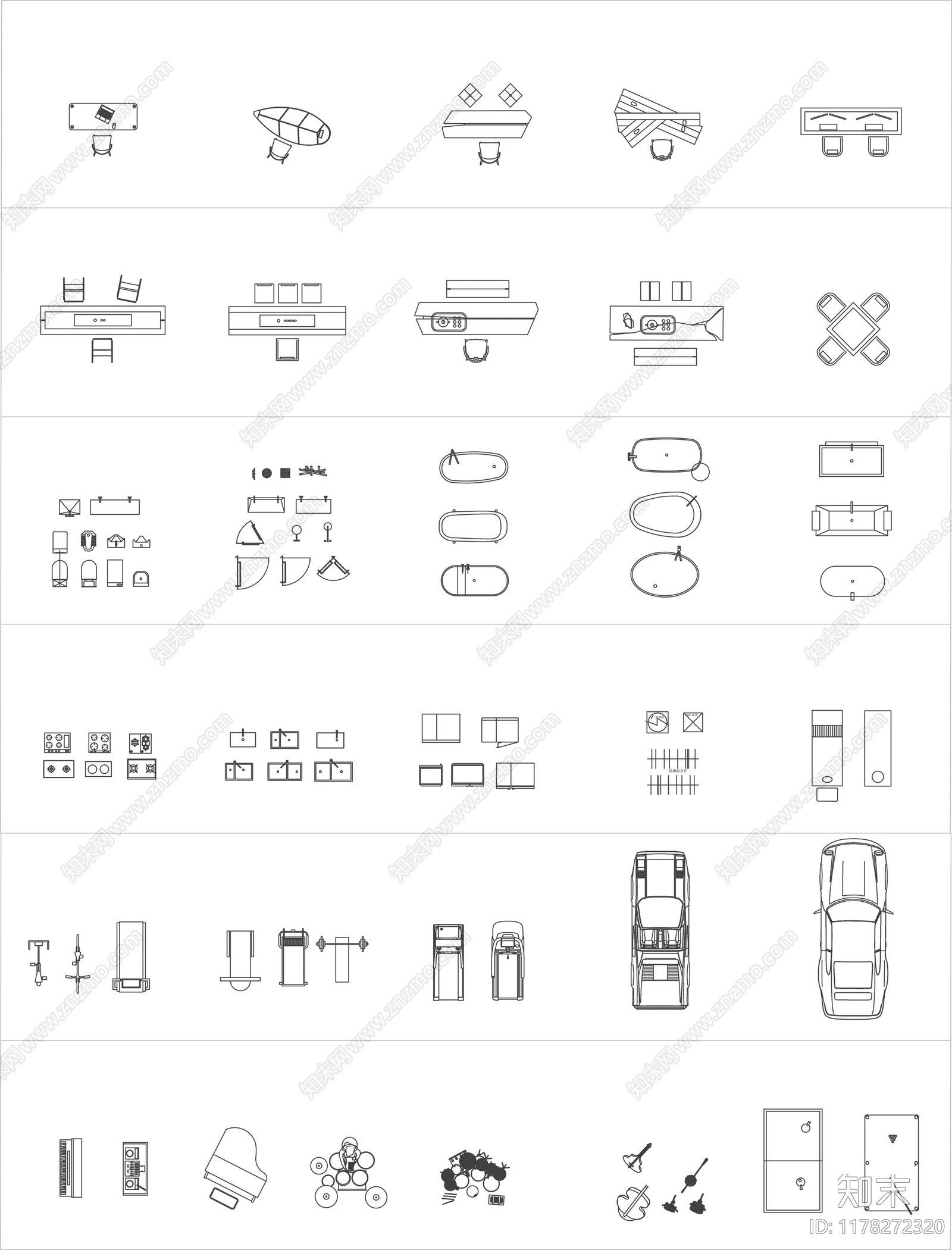 现代家装图库施工图下载【ID:1178272320】