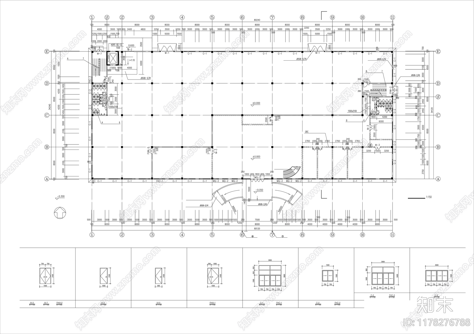 现代厂房施工图下载【ID:1178276788】