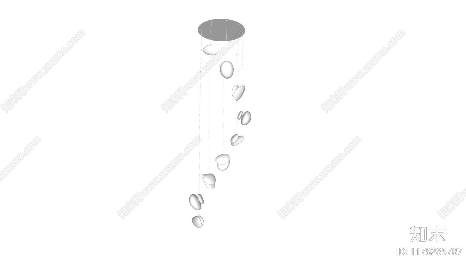 现代简约吊灯SU模型下载【ID:1178285787】