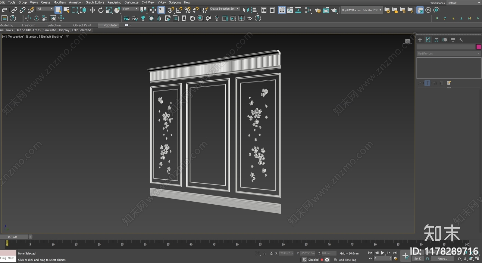 法式复古其他墙面3D模型下载【ID:1178289716】