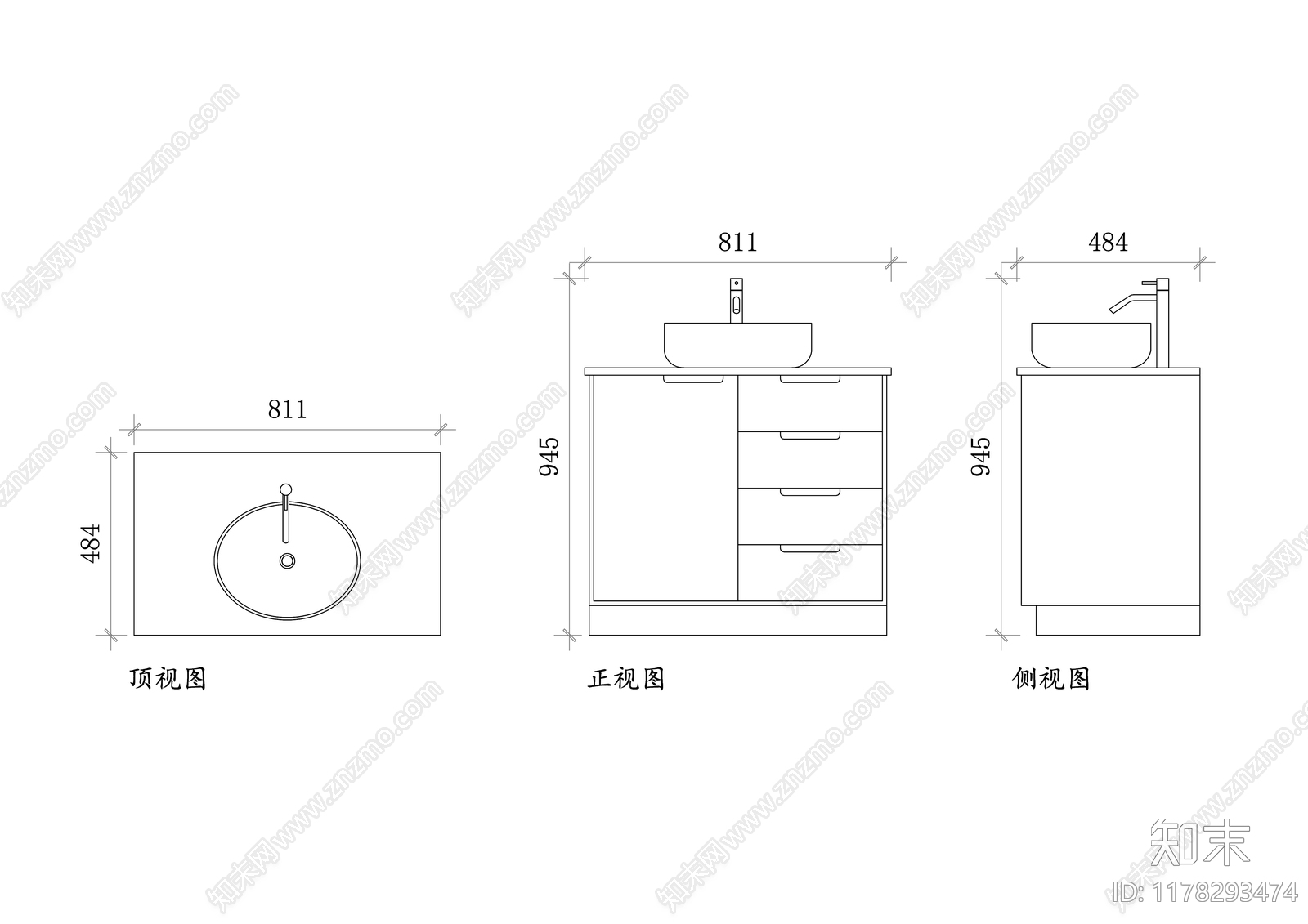 现代卫浴设施施工图下载【ID:1178293474】