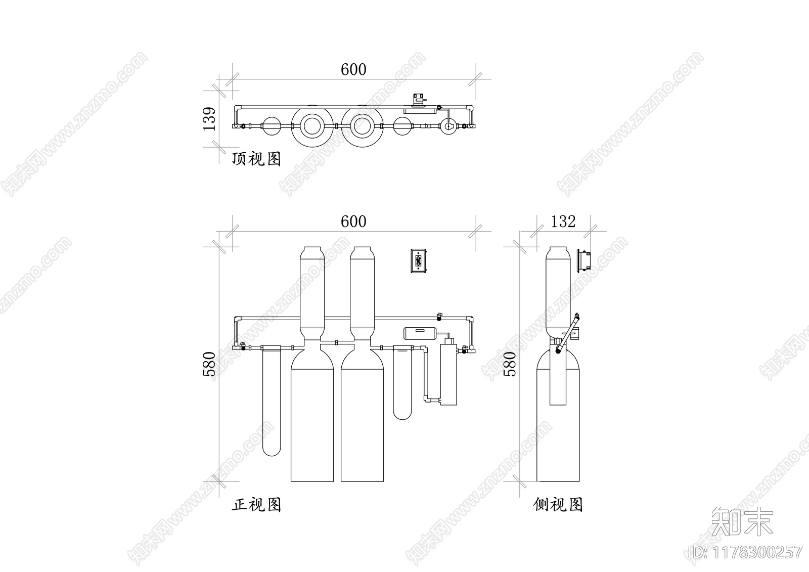 现代厨房设施cad施工图下载【ID:1178300257】