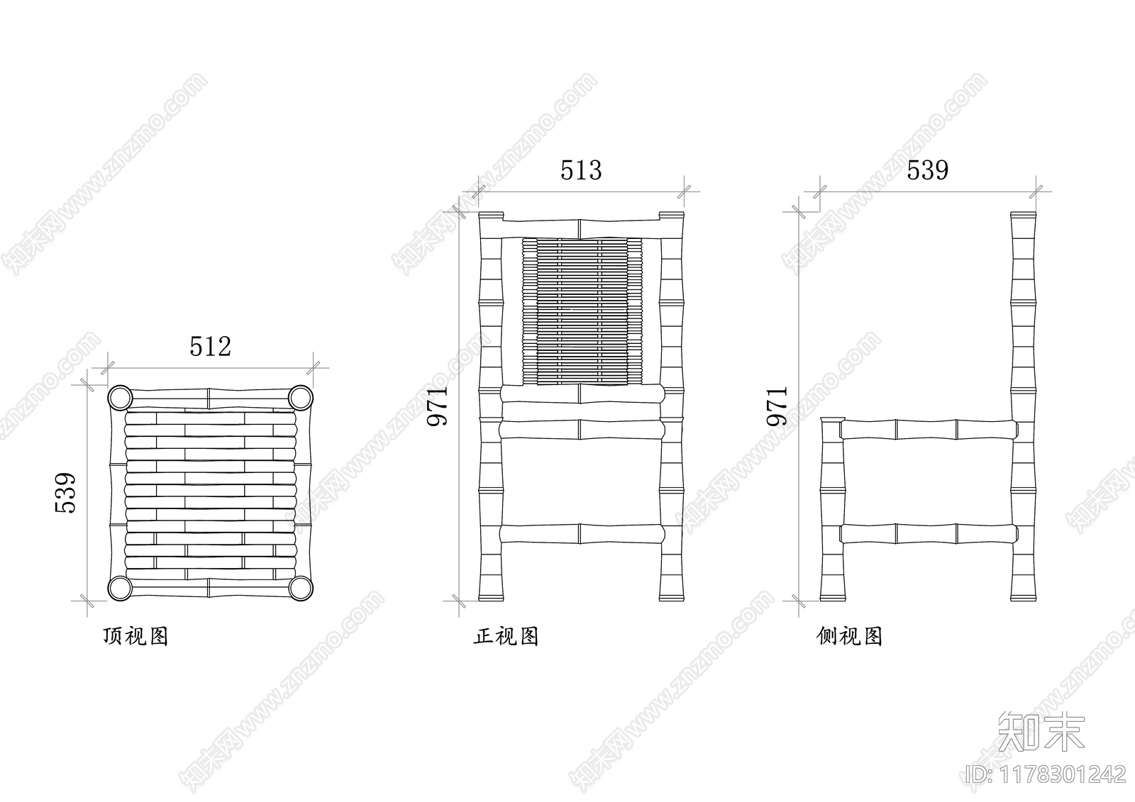 现代椅子施工图下载【ID:1178301242】