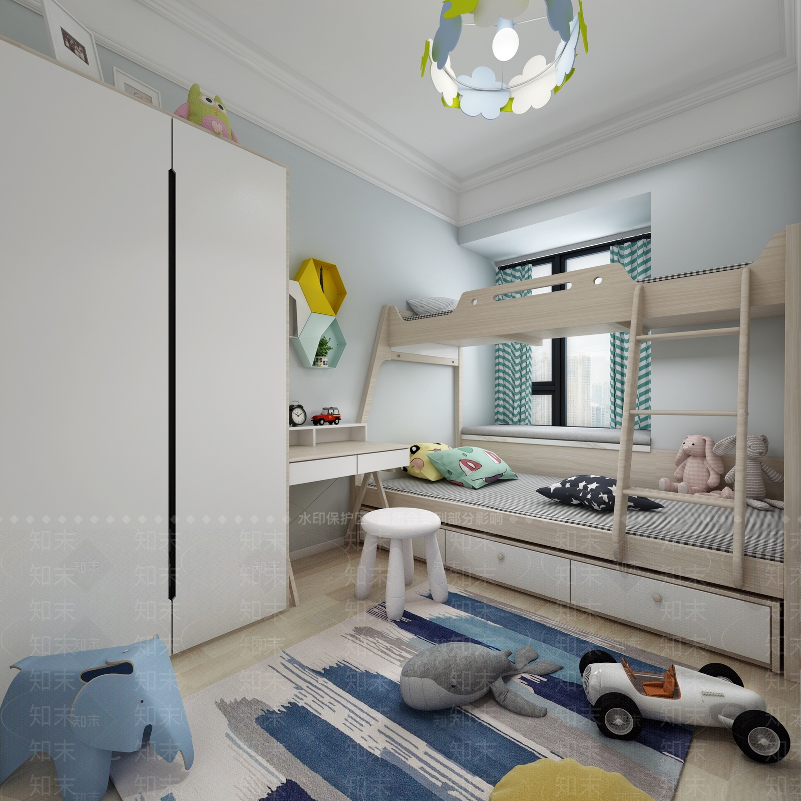 北欧简约家居卧室3D模型下载【ID:1178301988】