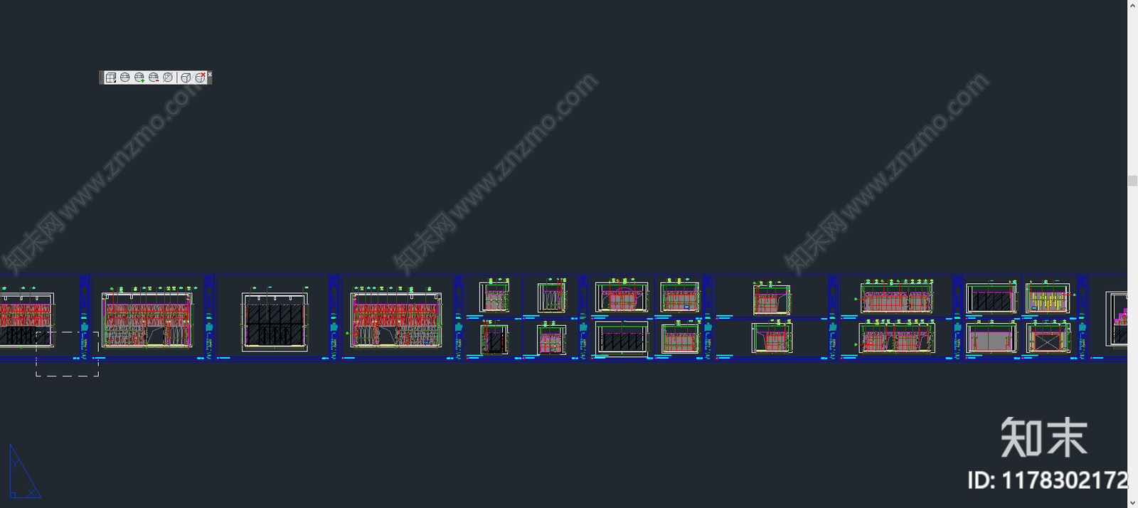 现代售楼处cad施工图下载【ID:1178302172】