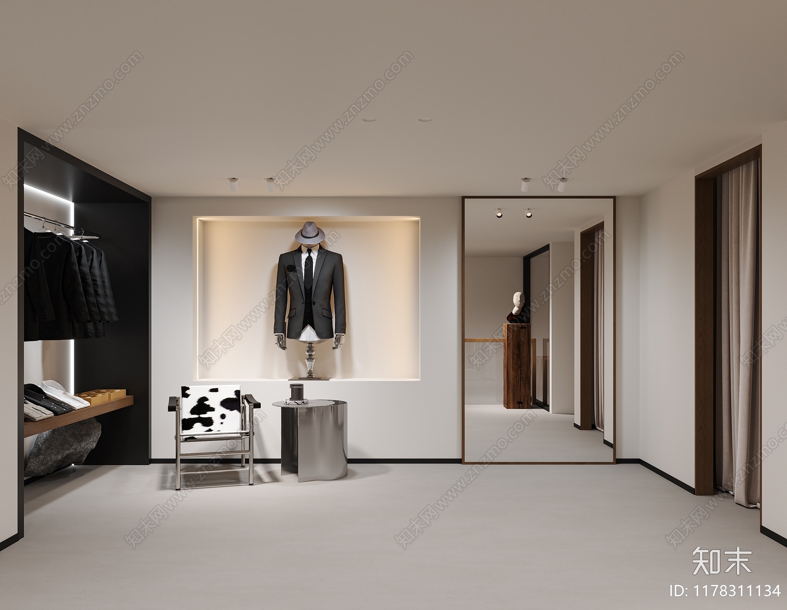 现代服装店3D模型下载【ID:1178311134】