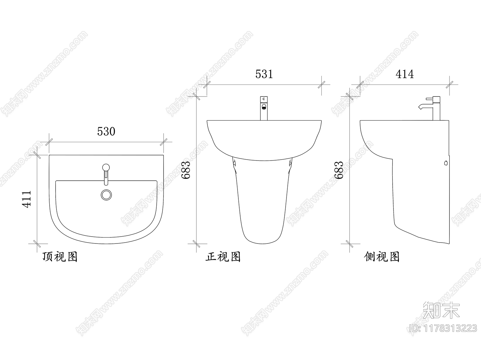 现代卫浴设施施工图下载【ID:1178313223】