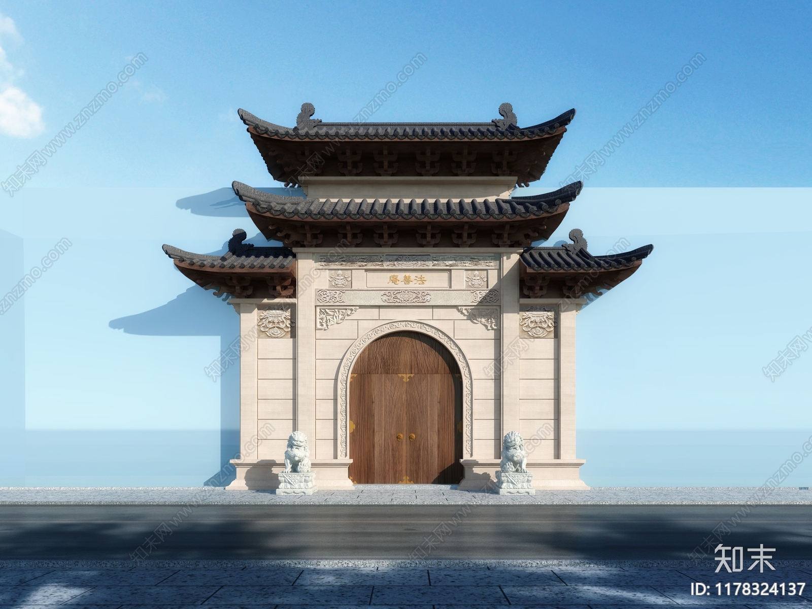 中式古建3D模型下载【ID:1178324137】