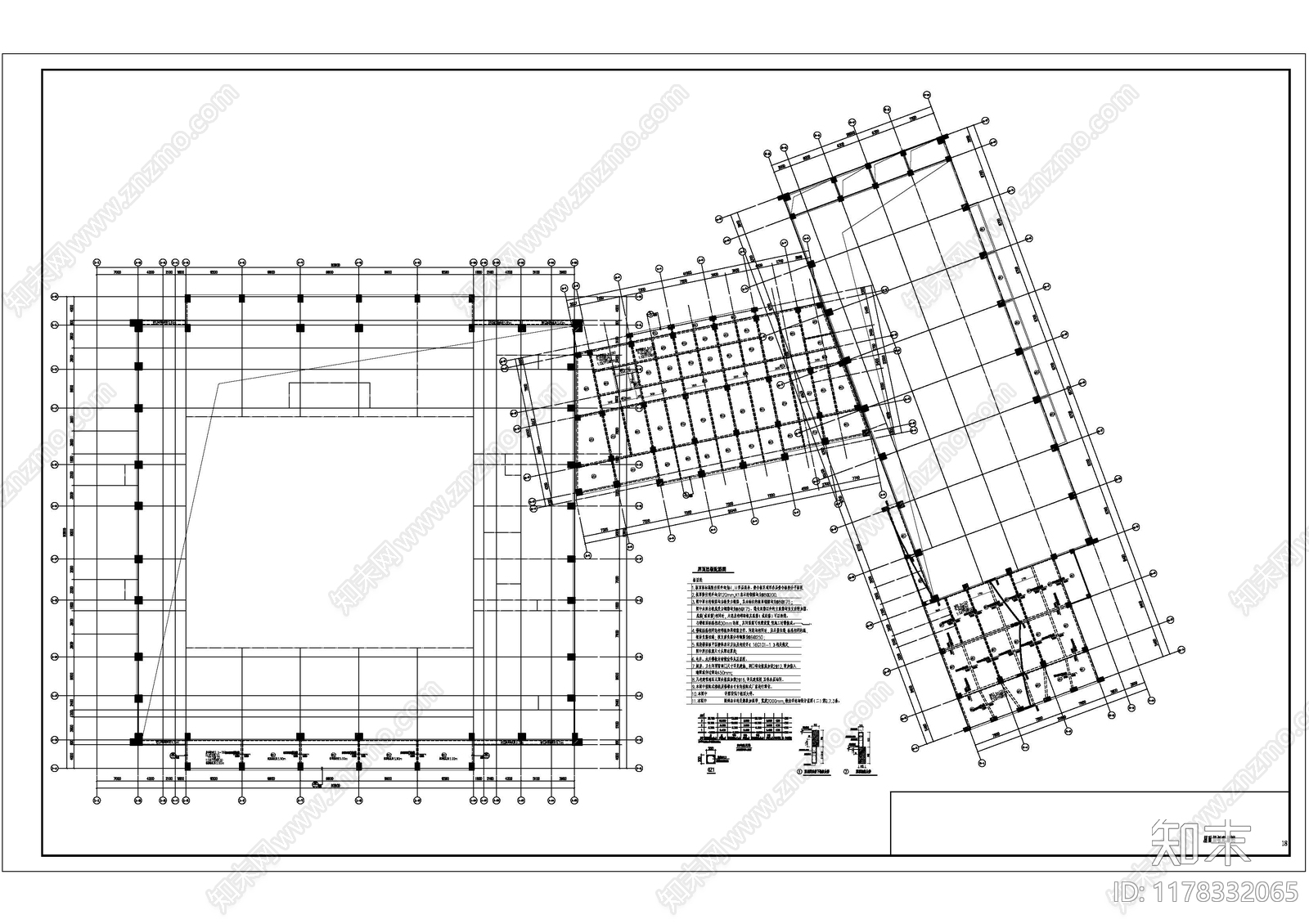 现代体育馆建筑施工图下载【ID:1178332065】