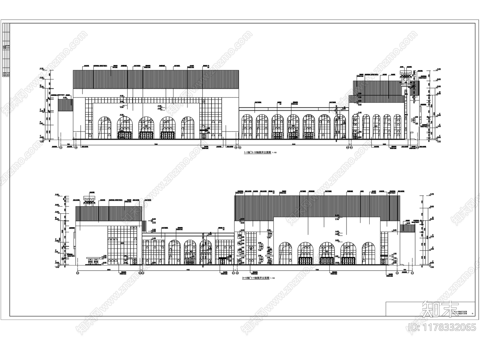 现代体育馆建筑施工图下载【ID:1178332065】