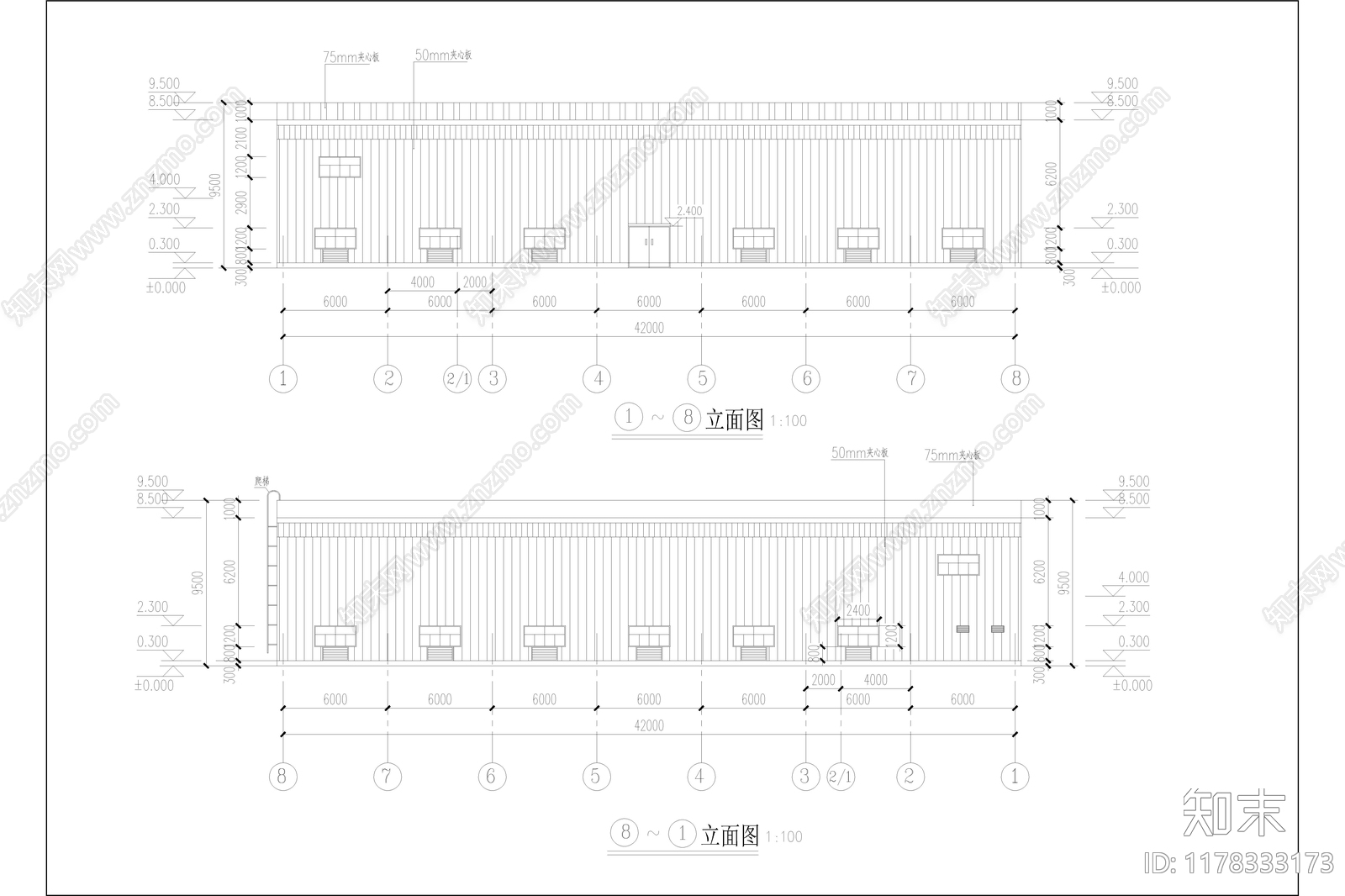 现代简约体育馆建筑施工图下载【ID:1178333173】