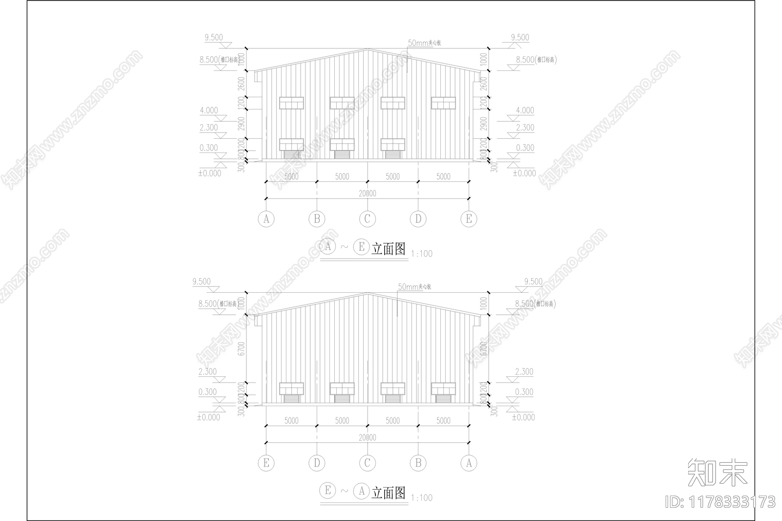 现代简约体育馆建筑施工图下载【ID:1178333173】