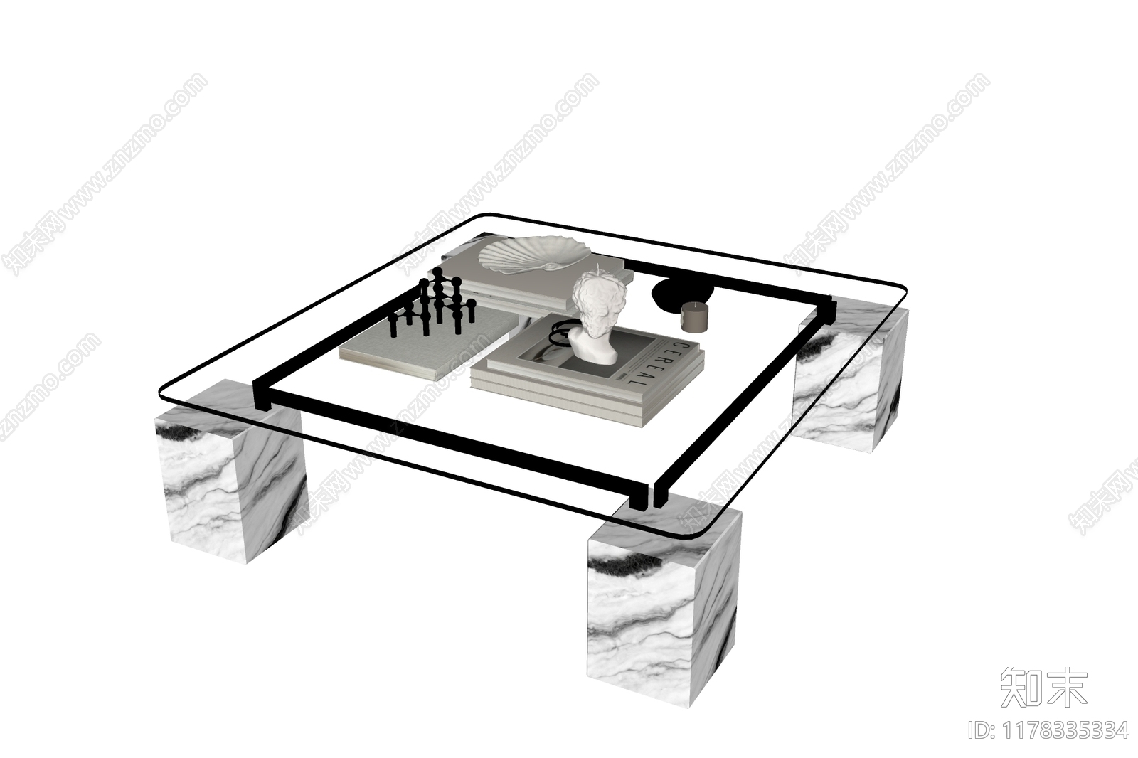 现代极简茶几SU模型下载【ID:1178335334】