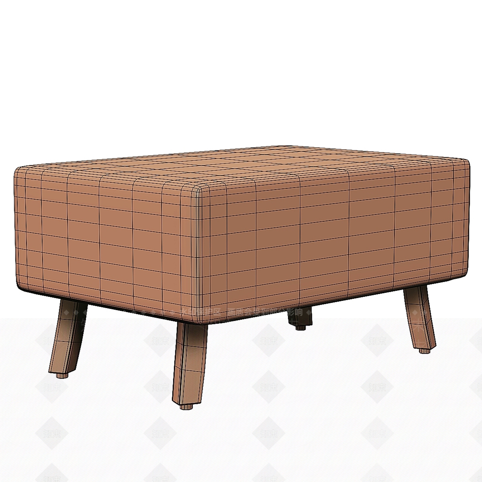 沙发凳3D模型下载【ID:1178348827】