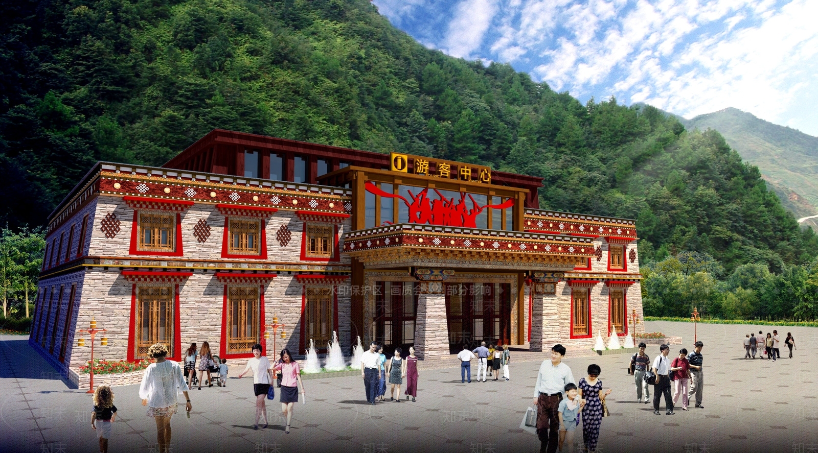 现代新中式风格建筑SU模型下载【ID:1178353998】