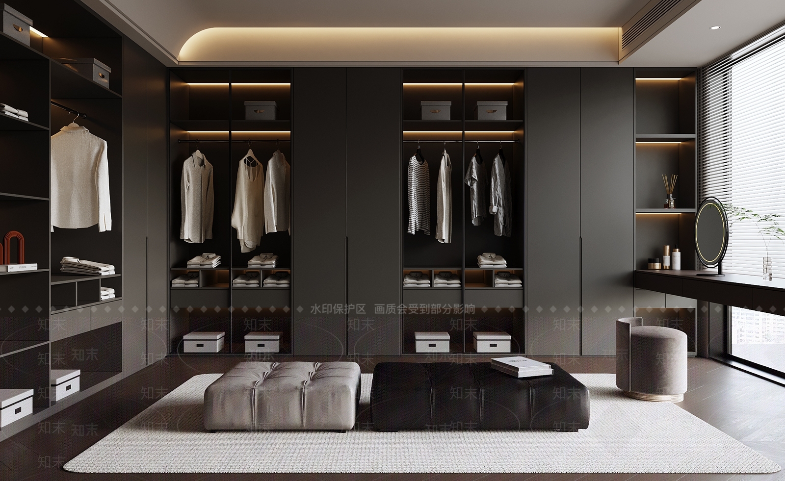 意式衣帽间3D模型下载【ID:1178354879】