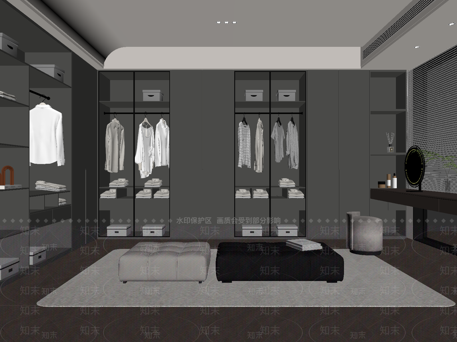 意式衣帽间SU模型下载【ID:1178354993】