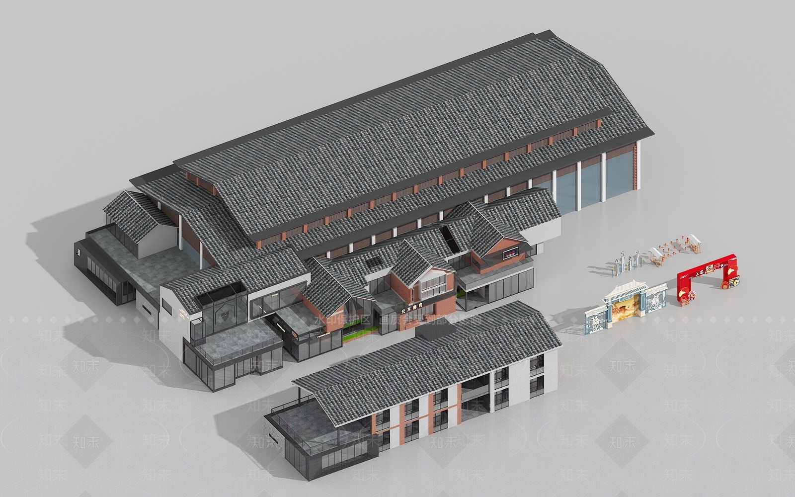现代其他商业建筑SU模型下载【ID:1178356381】