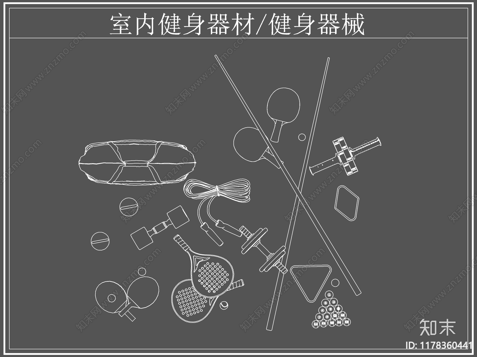 现代运动器材施工图下载【ID:1178360441】