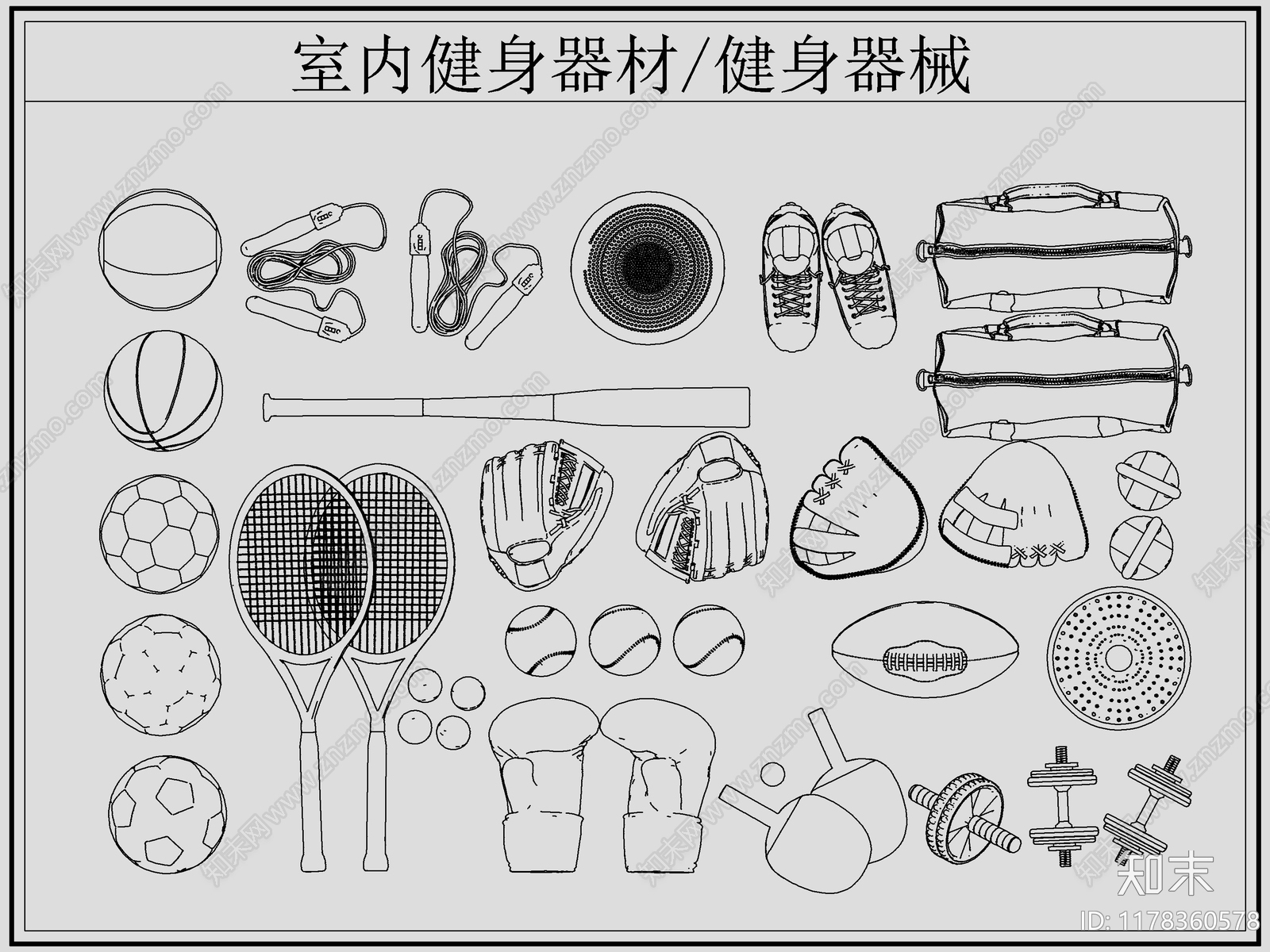 现代运动器材施工图下载【ID:1178360578】