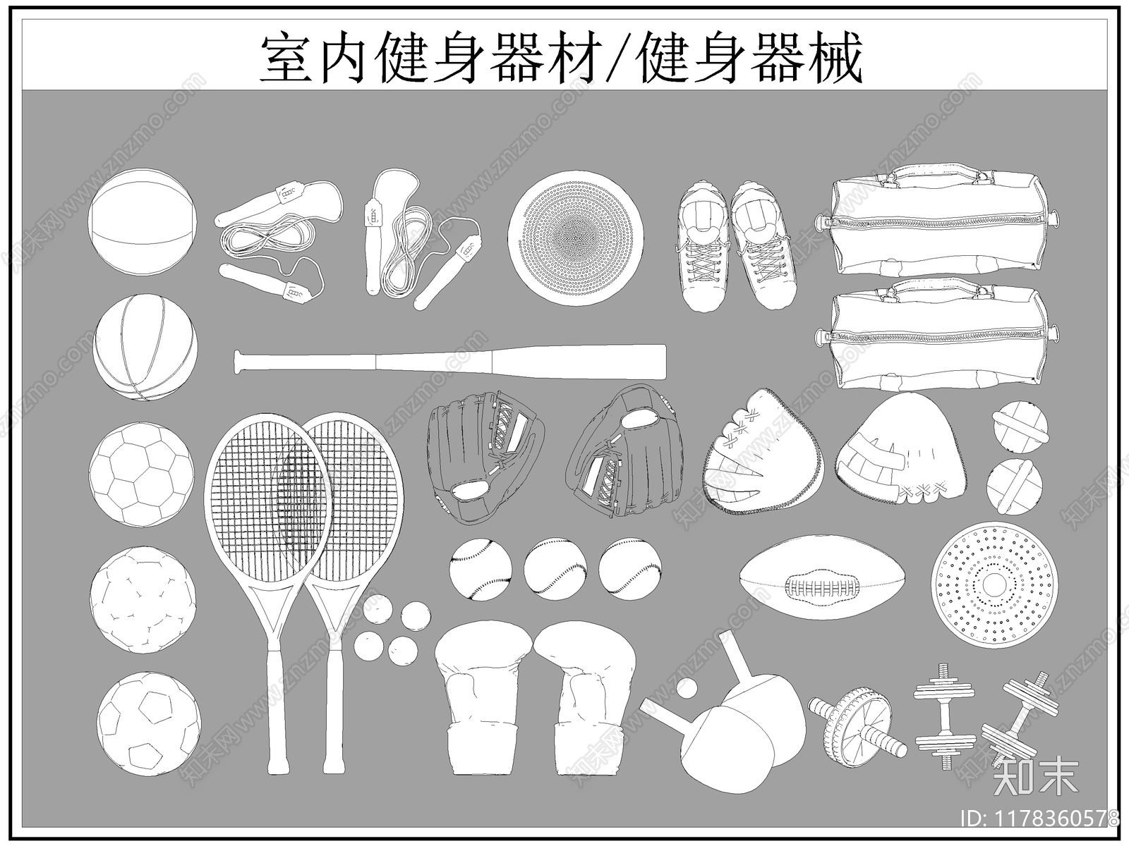 现代运动器材施工图下载【ID:1178360578】