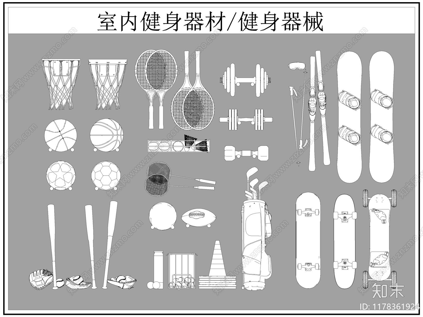 现代运动器材施工图下载【ID:1178361924】