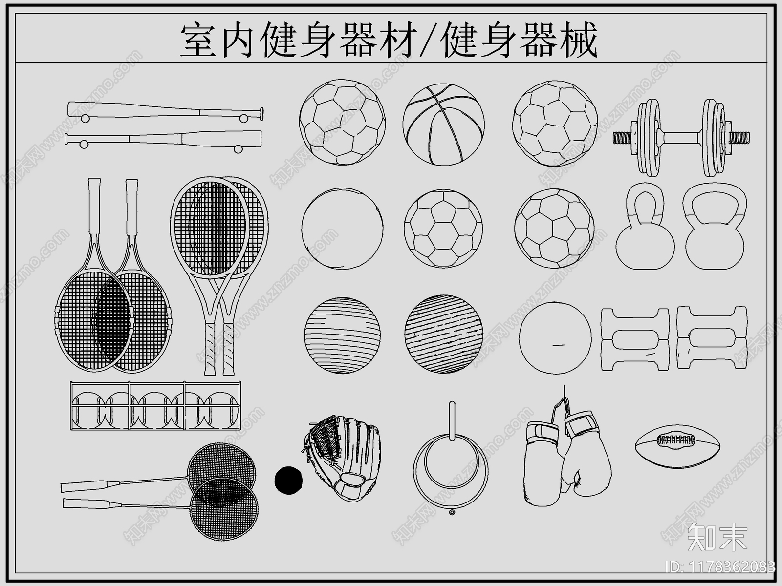 现代运动器材施工图下载【ID:1178362083】