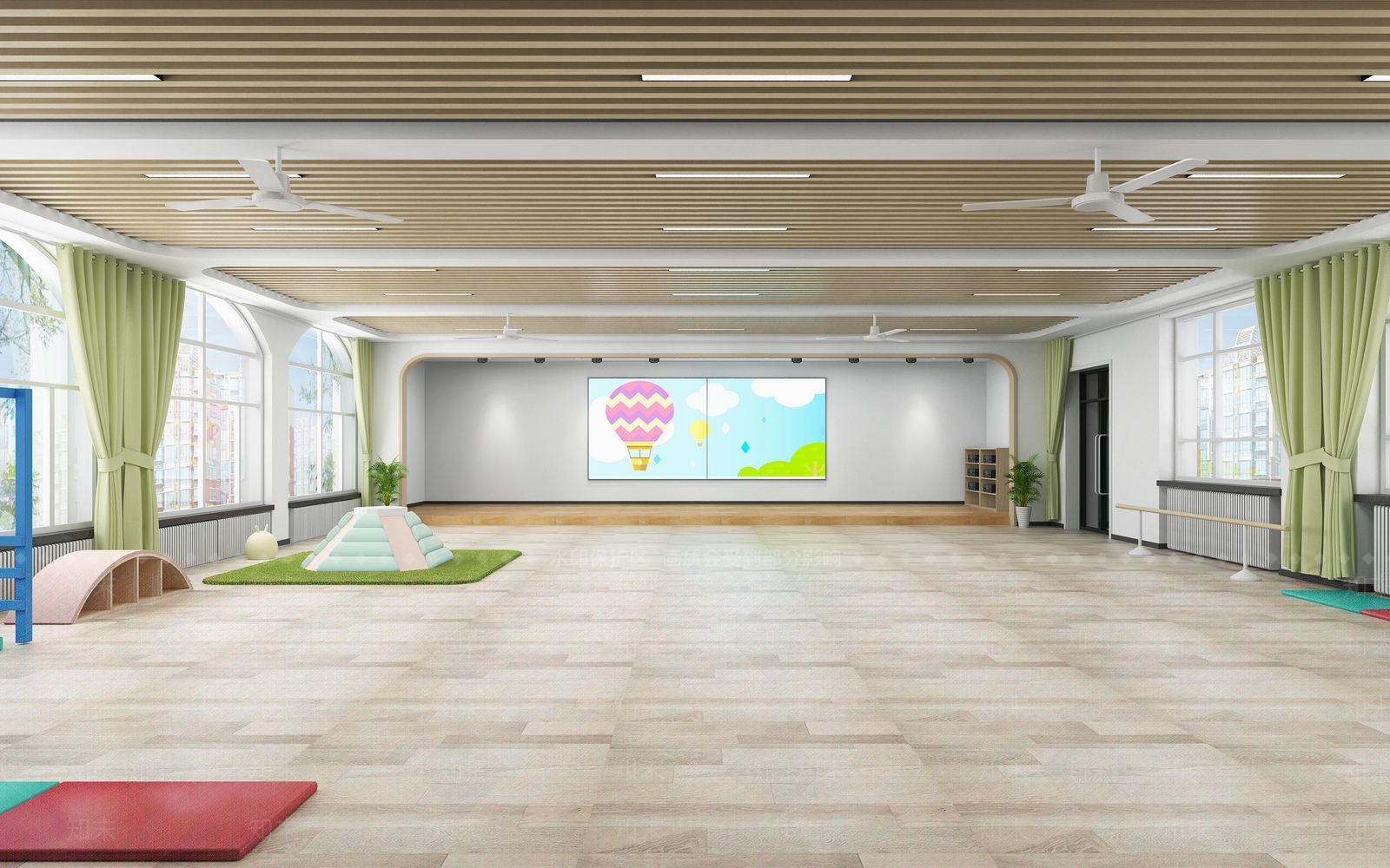 现代幼儿园3D模型下载【ID:1178364032】