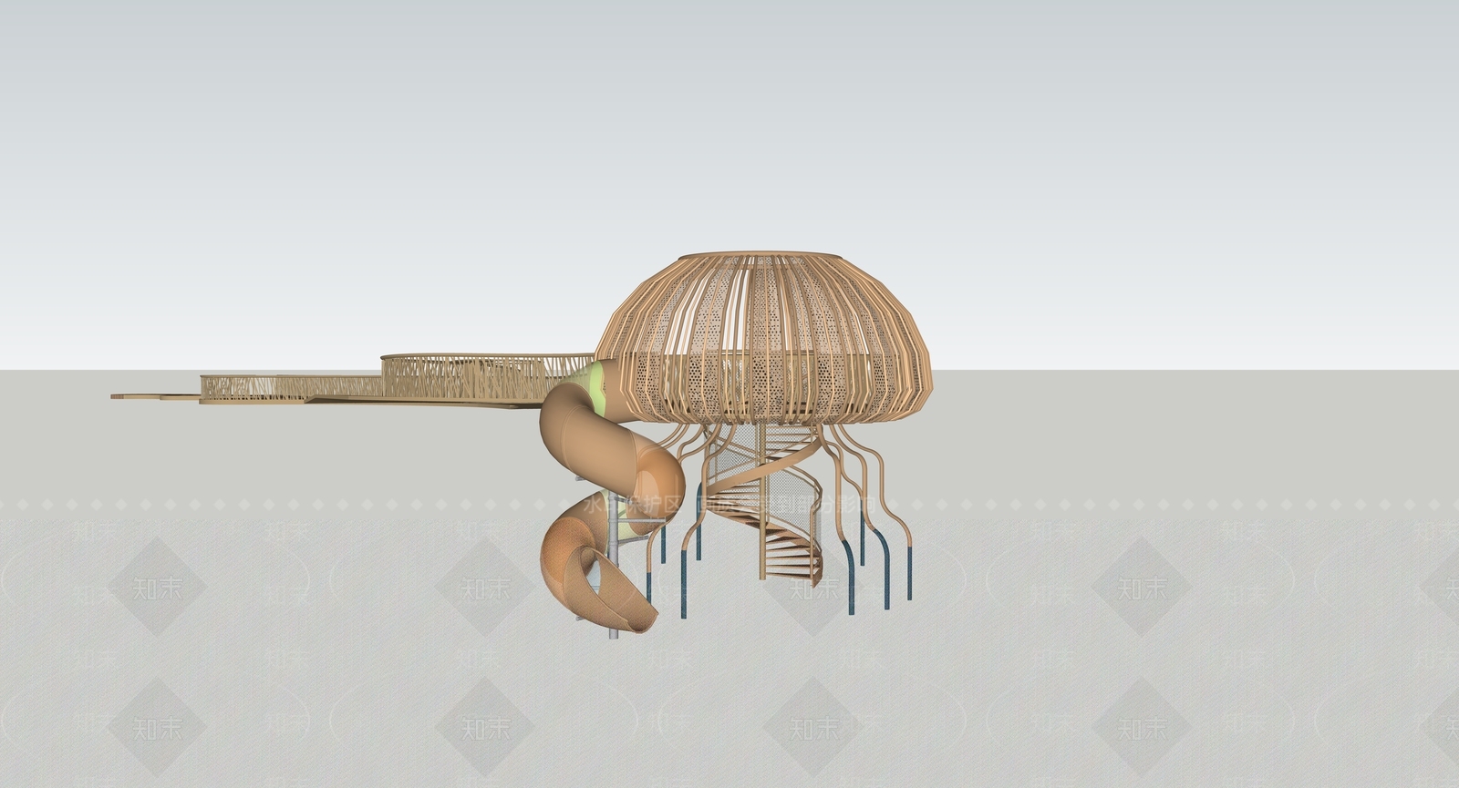 现代儿童游乐区SU模型下载【ID:1178469713】
