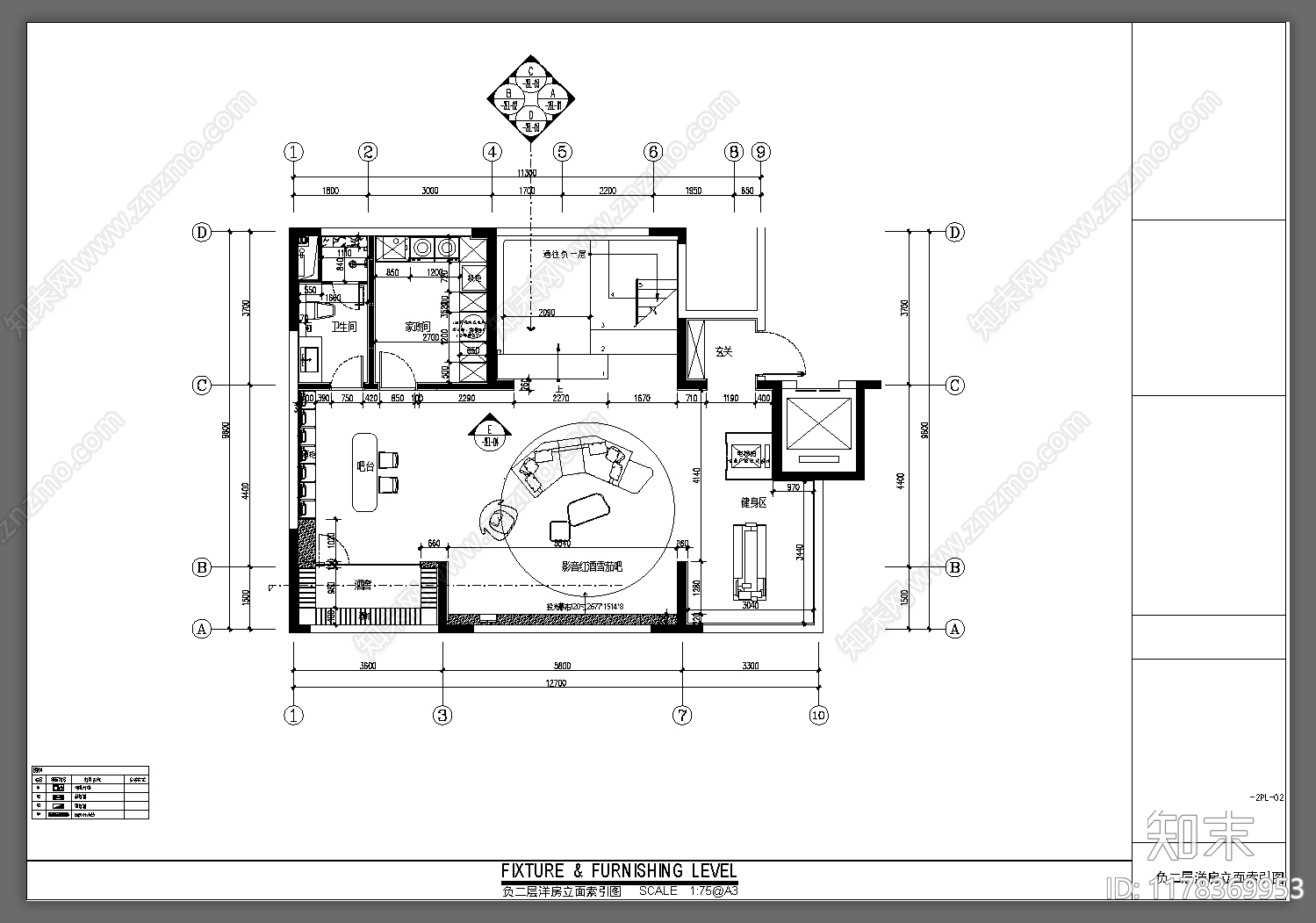 现代家装图库施工图下载【ID:1178369953】